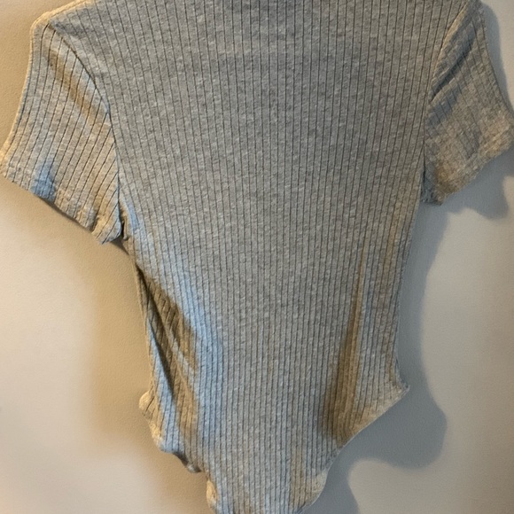Grey mock turtle neck body suit - Picture 2 of 2